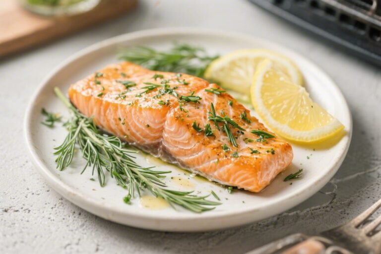 Air Fryer Keto Salmon With Lemon Dill – Quick, Fresh, and Flavorful