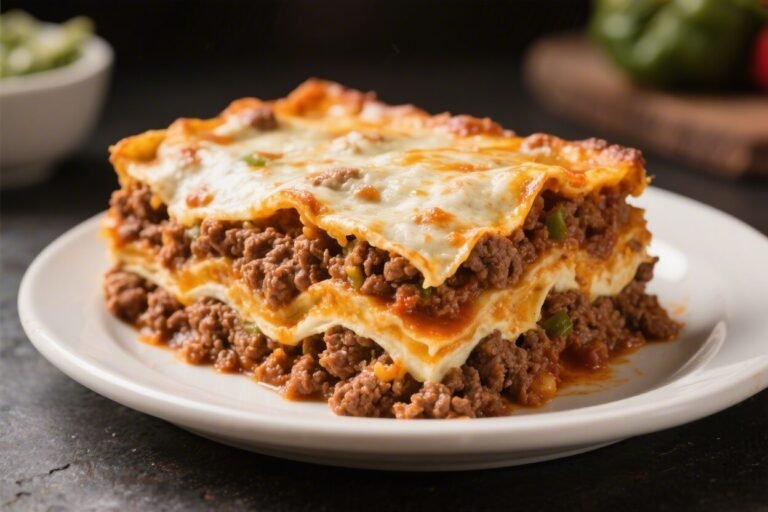 Layered Ground Beef Enchilada Bake – A Cozy, Crowd-Pleasing Weeknight Dinner