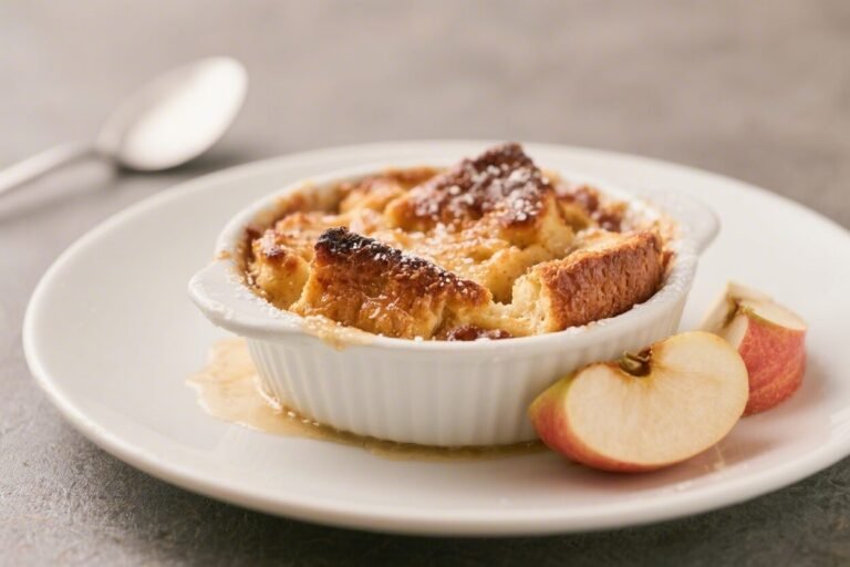 Warm Apple Bread Pudding – Cozy, Comforting, and Simple