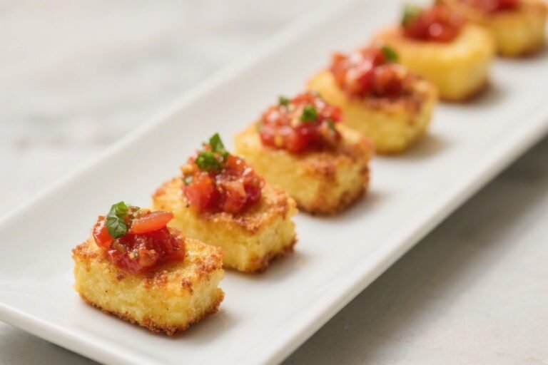 Crispy Polenta Bites With Tomato Relish – A Bright, Crunchy Appetizer