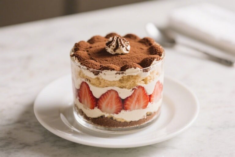 Strawberry Tiramisu Trifle – A Light, Layered Crowd-Pleaser