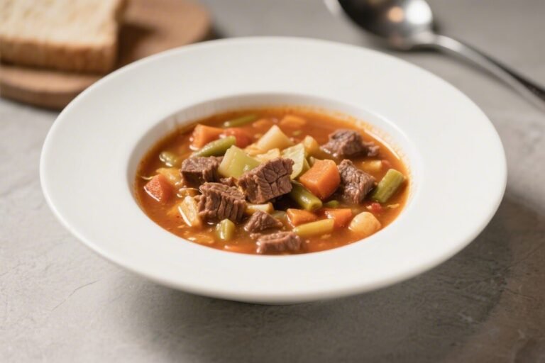 Classic Beef Minestrone Soup – Hearty, Comforting, and Full of Flavor