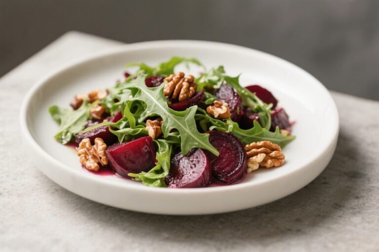 Walnut & Arugula Roasted Beet Salad – Bright, Crunchy, and Satisfying