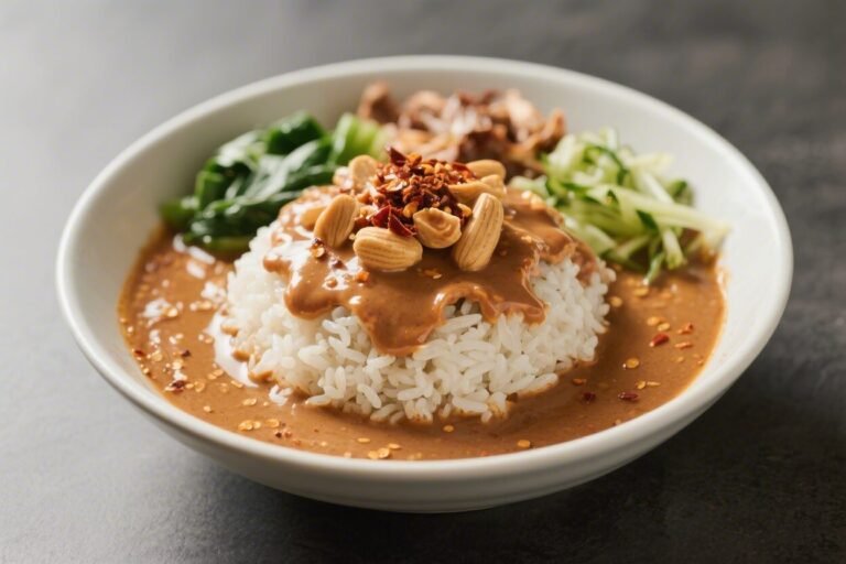 Rice Bowl With Spicy Peanut Sauce – A Fast, Flavor-Packed Weeknight Favorite
