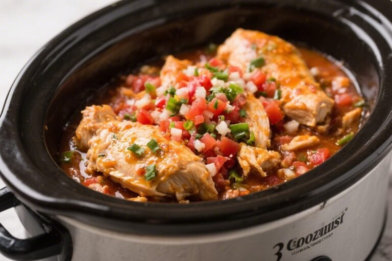 3-Ingredient Crockpot Salsa Chicken – Easy, Flavorful, and Foolproof