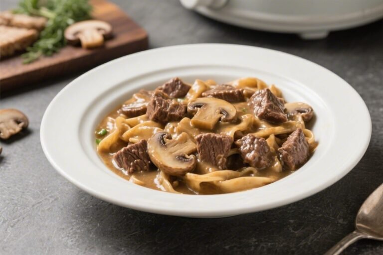 Crockpot Beef Stroganoff With Mushrooms – Comforting, Creamy, and Easy