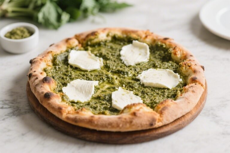 Homemade Pesto Pizza With Mozzarella – Fresh, Bright, and Easy