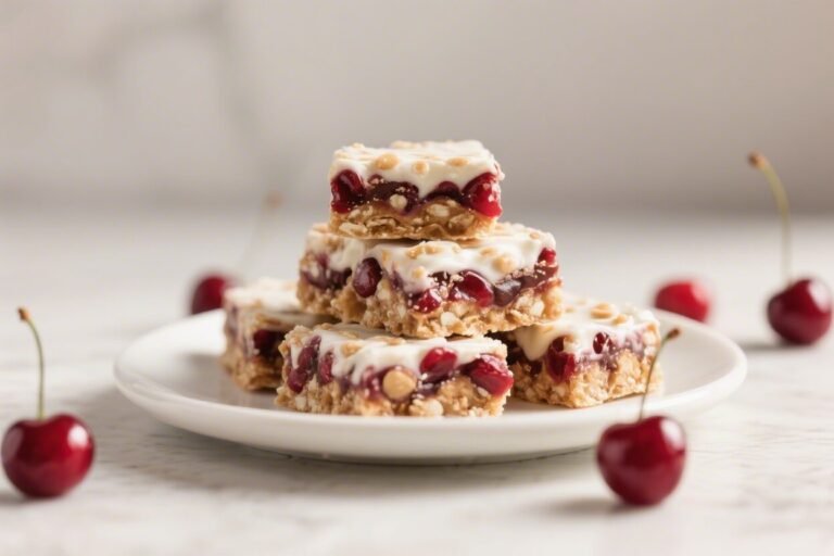 No-Bake Cherry Delight Bars – Creamy, Fruity, and Effortless