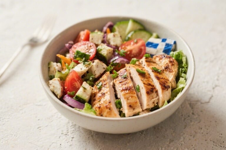 Mediterranean Greek Chicken Bowls – Bright, Fresh, and Satisfying